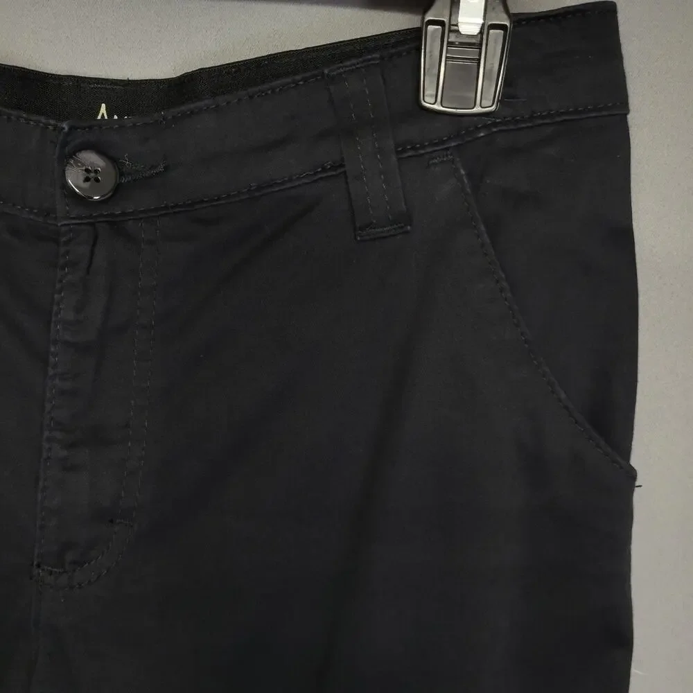 Aura‎ Pants Womens 6 Black Stretch Wide Leg Casual Office Workwear Comfort Band